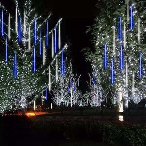 EuniLife - Kerstverlichting - Led Meteoor Shower-Decoratie String Lights -Kerstdecoratie - 30cm 8 buizen - Regenboog - Rainbow - Meteor Shower Rain Led Fairy String Lights - Straatslingers Kerstboom versieringen - Outdoor Kerstmis Nieuwjaar Decor