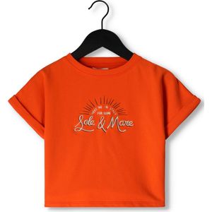 Your Wishes Angie Tops & T-shirts Meisjes - Shirt - Oranje - Maat 110/116