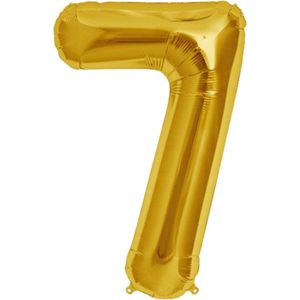 Goud versiering - Folie Ballon Cijfer 7 – Verjaardag – Grote Ballonnen