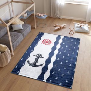 Tapiso Emma Vloerkleed Kindertapijt Zee Kinderkamer Baby Kinderen Tapijt Maat- 80x150