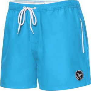 Ladeheid LA-LA40-199-SWS Heren Zwembroek - Zwemshorts - met zijzakken en achterzak - sneldrogend - met binnenslip van mesh - Koordsluiting - Polyester - Lichtblauw - XXL