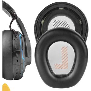 Eiwit lederen vervangende oorkussens voor JBL Quantum ONE draadloze hoofdtelefoon - Zwart - Oorkussens headset - Reparatieonderdelen