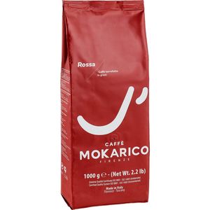 Mokarico Rossa koffiebonen 1kg - Topkwaliteit Espresso Koffie - Intens, gekruid en pittig - Italiaanse Premium Koffie - Voor Delonghi, Siemens, Jura, Moccamaster, Krups, Philips, Sage koffiezetapparaten