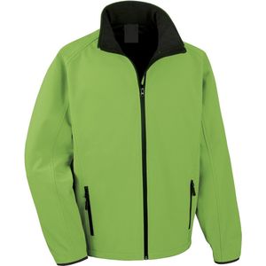 Senvi Sports Softshell Jas Unisex - Kleur Lime/Zwart- Maat M