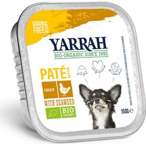Yarrah dog alu pate kip / zeewier graanvrij hondenvoer 12x150 gr