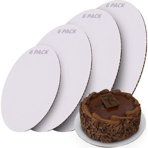 Belle Vous 24 Pak Wit Kartonnen Cirkel Cake Basis Borden – 16, 20, 25 en 30 cm – Wegwerp Cirkels – Kaart Cake Plaat Basis Voor Cakedecoratie