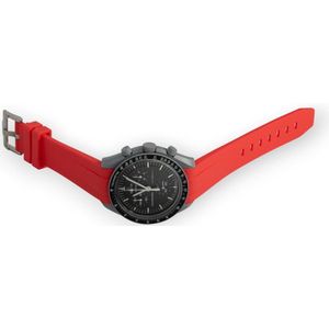MoonSwatch horlogebandje - Rood Solid
