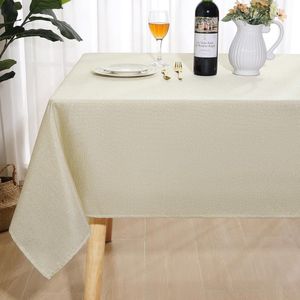 Waterafstotend Tafelkleed met Glanzende Linnen Look voor Binnen en Buiten