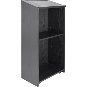 Sta-bureau - 600x360x1200mm - Podiumstandaard - Opbergplank - 30kg Draagvermogen - Zwart