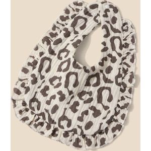 Slabbetje - Baby - Tijgerprint - Beige - Trendy - Baby accessoires - Slabben