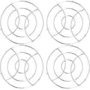 Set van 4x stuks ronde pannen onderzetters van metaal 18 cm - Onderzetters voor ovenschalen en kookpannen