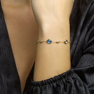 Armband London Blue En Blauw Topaas 7 Mm 17 - 19 Cm