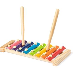 Xylofoon - Klokkenspel - Speelgoed instrument - Kinderspeelgoed - Met drumstokken - Regenboog - Hout - multicolor