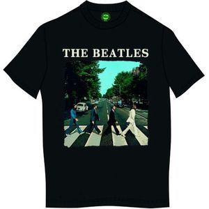 The Beatles - Abbey Road & Logo Heren T-shirt - 3XL - Zwart