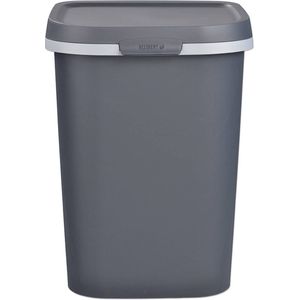 Mistral afvalbak 25 liter, Badkamer Kantoor Keuken - klassieke antraciet