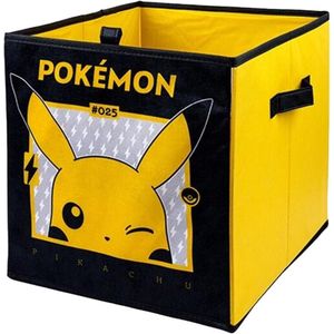 Pokemon Opbergdoos/box - Pikachu - Zwart / Geel - 33 x 33 x 37 CM