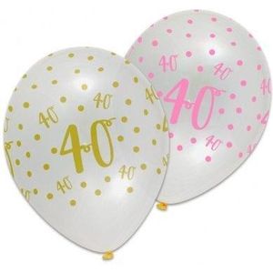 Witbaard - Ballonnen - 40 Jaar - 6st.