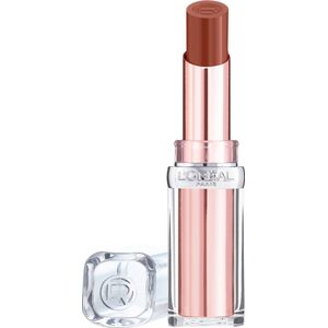L'Oréal Paris Glow Paradise Balm-In-Lipstick - Verzorgende Lippenstift met Glanzende Finish met Granaatappelextract en Squalaan - 107 Brown Enchante - Bruin