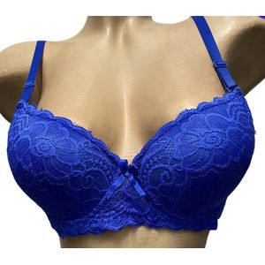 Dames bh push up met kant 80B/85A blauw