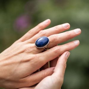 Zentana Lapis Lazuli Ring - Cabochon Edelsteen - Vriendschap