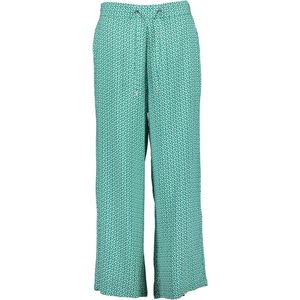 Blue Seven dames broek - broek wijd model - elastiek - groen/wit - 186140 - maat 44