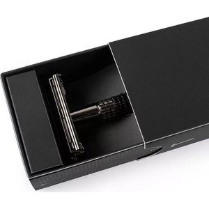 QSHAVE Safety Razor 3S Vlindersluiting Scheersysteem - Matte Zwart
