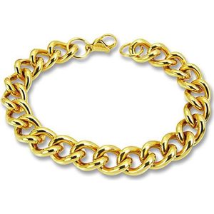 Amanto Armband Djessy Gold - 316L Staal - Schakel - 11mm - 21cm