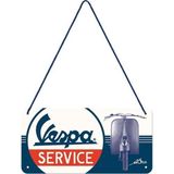 Hangend Vespa Service Metalen Bord 10 X 20 cm