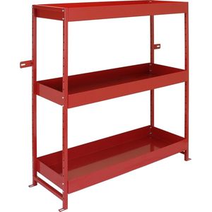 Monster Racking Metalen Bedrijfswagen stelling - Bestelbus interieur Opslag Stelling Kast Bedrijfswageninrichting - Staal - Rood