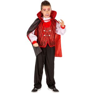 dressforfun - Jongenskostuum graaf Dracula 128 (8-10y) - verkleedkleding kostuum halloween verkleden feestkleding carnavalskleding carnaval feestkledij partykleding - 300154