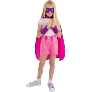 Smiffys - Super Hero Kit Cape Kids - Roze