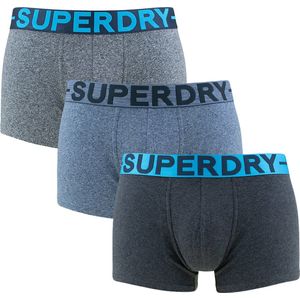 Superdry 3P boxer trunks basic blauw & grijs - XXL