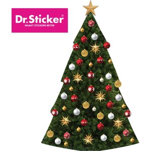 Herplakbare Kerstboom Sticker 130 cm x 185 cm - bepaal zelf hoe je boom er uit ziet - Bekend van Tiktok