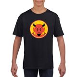 Halloween Halloween duivel t-shirt zwart jongens en meisjes - Rode duivels shirt kind 110/116