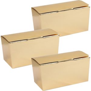 Santex cadeaudoosje/bonbondoosje - 7 x 3 cm - Bruiloft bedankje - 100x stuks - goud - 50 gram
