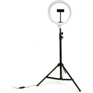 Basic Selfie Ringlamp 26 Cm Met Statief 210Cm