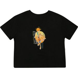 Looney Tunes Space Jam: A New Legacy - Space Jam Lola Playing Cropped Kinder T-shirt - Kids 158 - Zwart