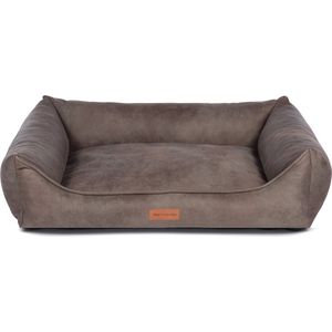 Dog's Lifestyle hondenmand Lederlook Deluxe Taupe XL 120cm - Ook in M & L - Antraciet & Bruin