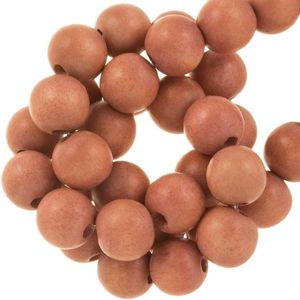 Houten Kralen Vintage Look (8 mm) Soft Peach (104 stuks)