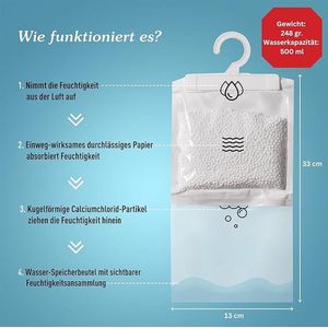 Dehumidifier Wardrobe Moisture Absorbent for Basement Bedroom Laundry Room Anti-Moisture Anti-Mould Deodorising Bag for Desiccant 4