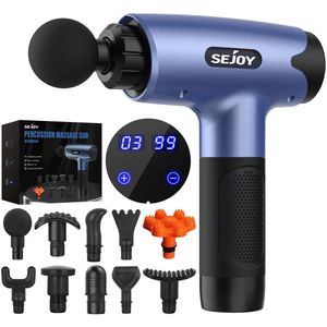 Gun Massager – Lichtgewicht Massageapparaat – 30 Snelheden – LED Touchscreen – Mini & Stil – Type-C – 10 Opzetstukken – Spierontspanning – Compact Formaat – USB Oplaadbaar – Anti-Stress