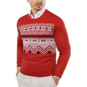 Heren-Trui-Met-Ronde-Hals-Slim-Fit-Lichte-Gebreide-Trui-Van-Katoen