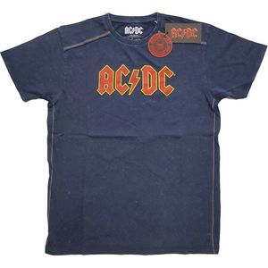 AC/DC - Logo Heren T-shirt - M - Blauw