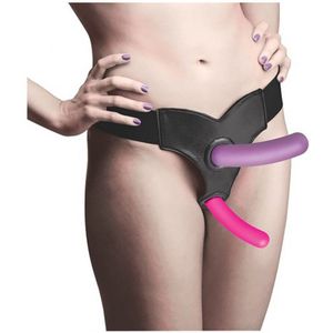 XR Brands - Triple Peg - Vibrating Silicone Dildo Set with Remote Control