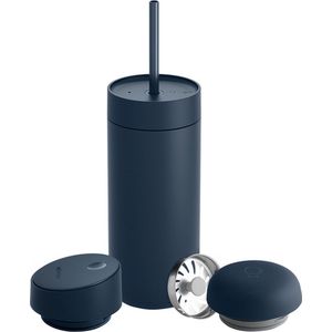 Fellow - Carter Move Mug 3 in 1 - Insulated Mug + 3 Lids Stone Blue 473ml (thermos - koffie to go beker)