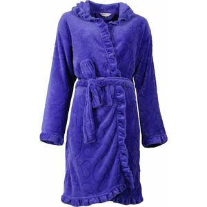 Tenderness - Dames Badjas - Fleece - Blauw - Maat M