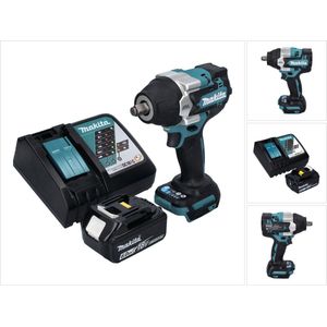 Makita DTW 700 RG1 accu slagmoersleutel 18 V 700 Nm 1/2"" XPT Borstelloos + 1x oplaadbare accu 6.0 Ah + lader