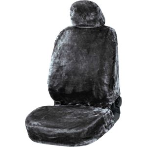 Walser Autostoelhoes Teddy - synthetisch bont - antraciet