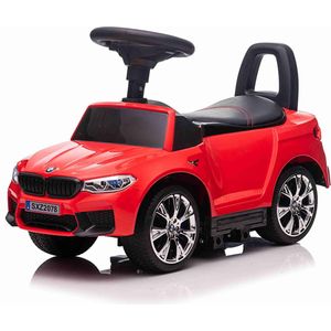 Bogi luxe loopauto - loopwagen - Babywalker - BMW M5 - Leren zitje - Luxe uitvoering - Goede kwaliteit - Rood