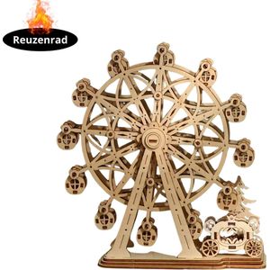 Bovista Bouwpakket Hout - Kinderen - Volwassenen - Bouwpakketten Volwassenen - Boot - Houten Puzzel - 3D - Reuzenrad